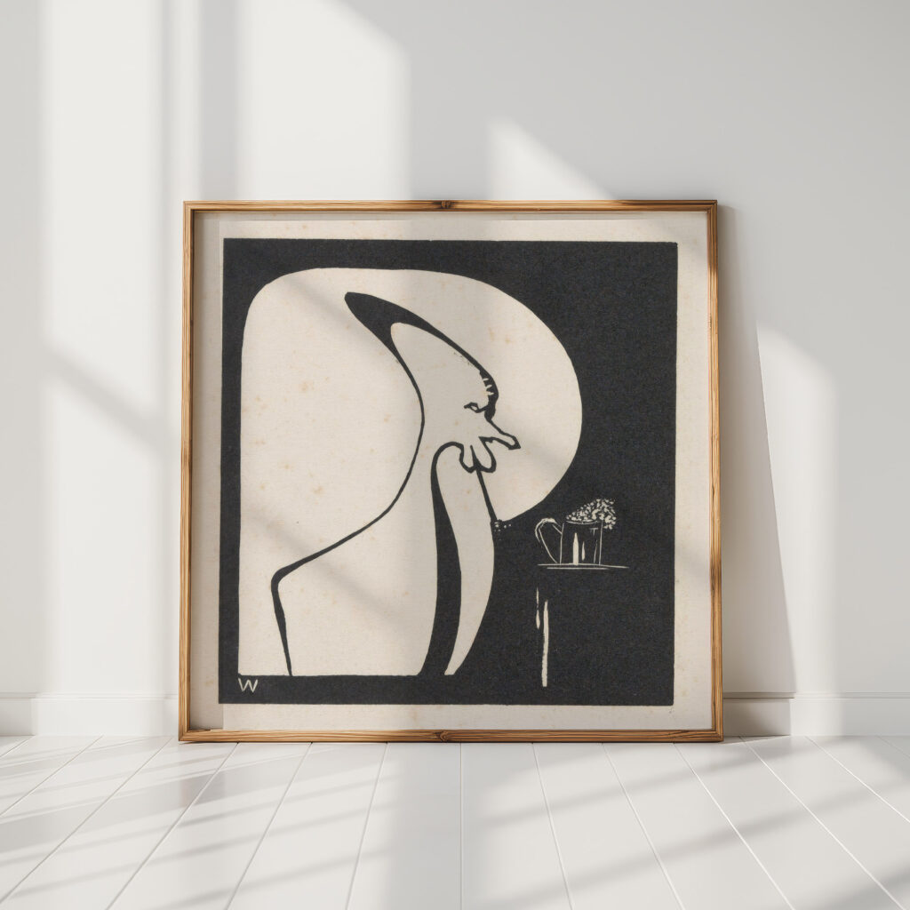 abstracted figure 1915 erich wichmann high quality print