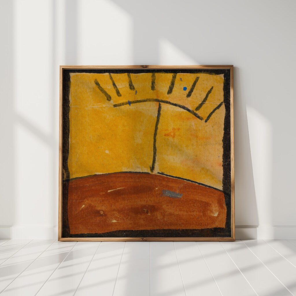 abstracted landscape with sunrise 1918 egon schiele high quality print