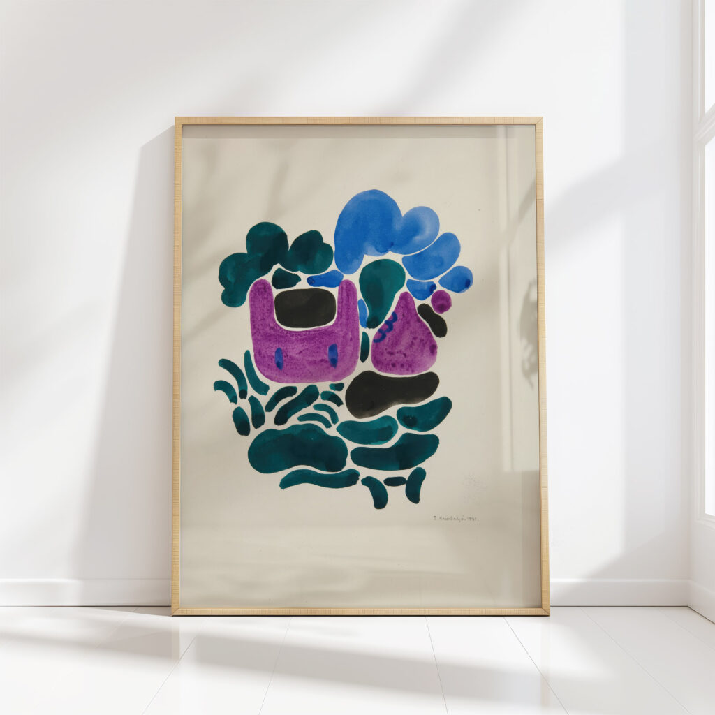 abstraction based on flower forms iii 1921 david kakabadze high quality print
