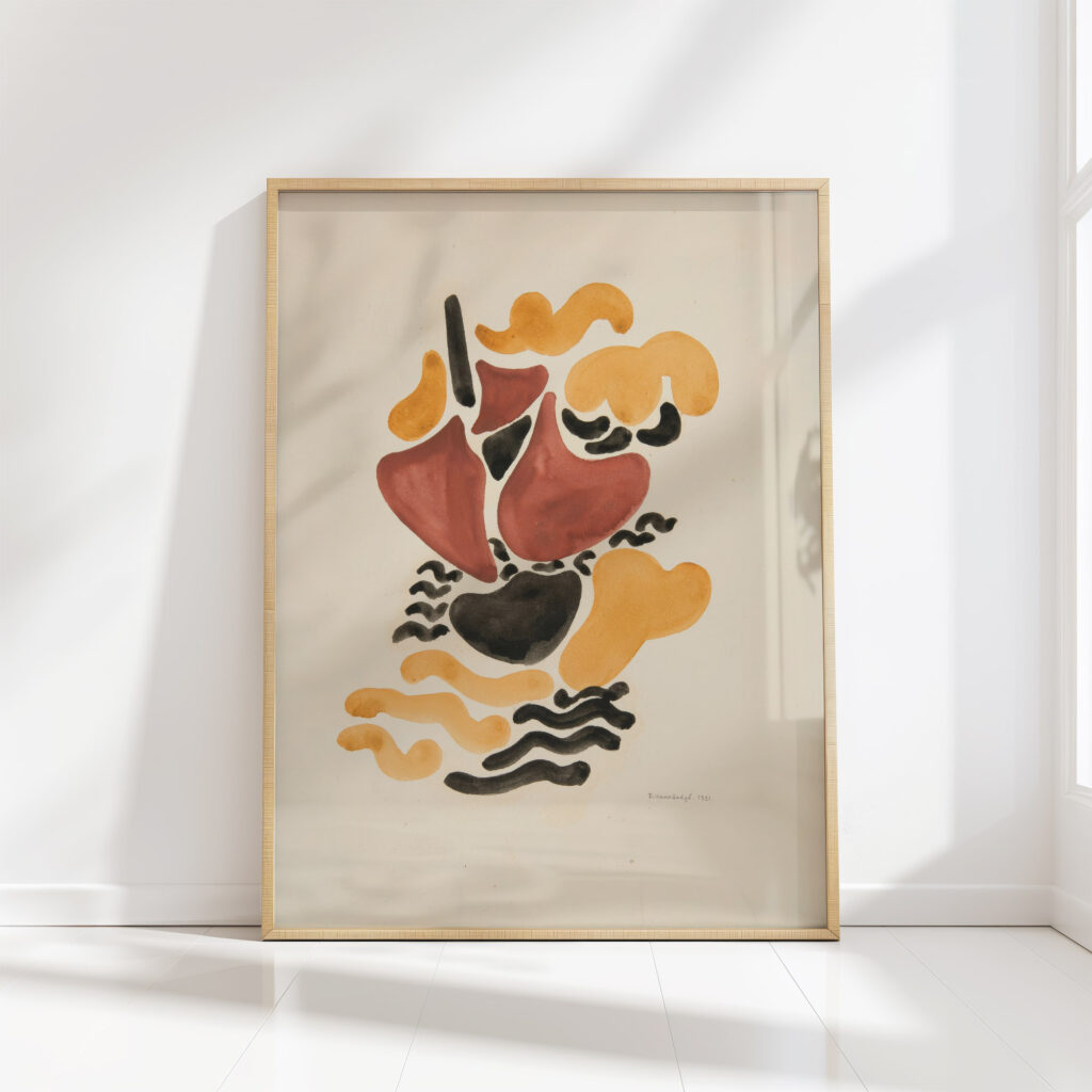 abstraction based on flower forms iv 1921 david kakabadze high quality print