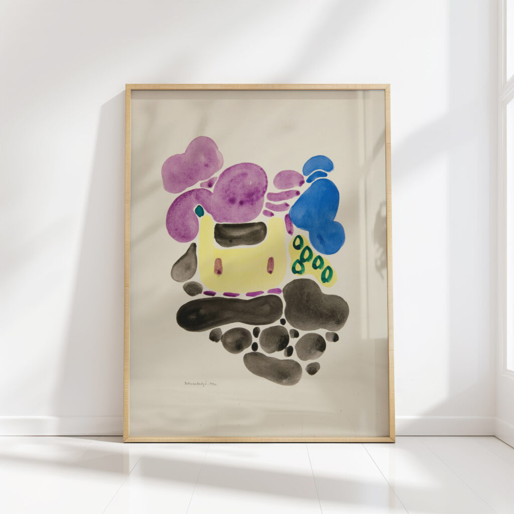 abstraction based on flower forms v 1921 david kakabadze high quality print