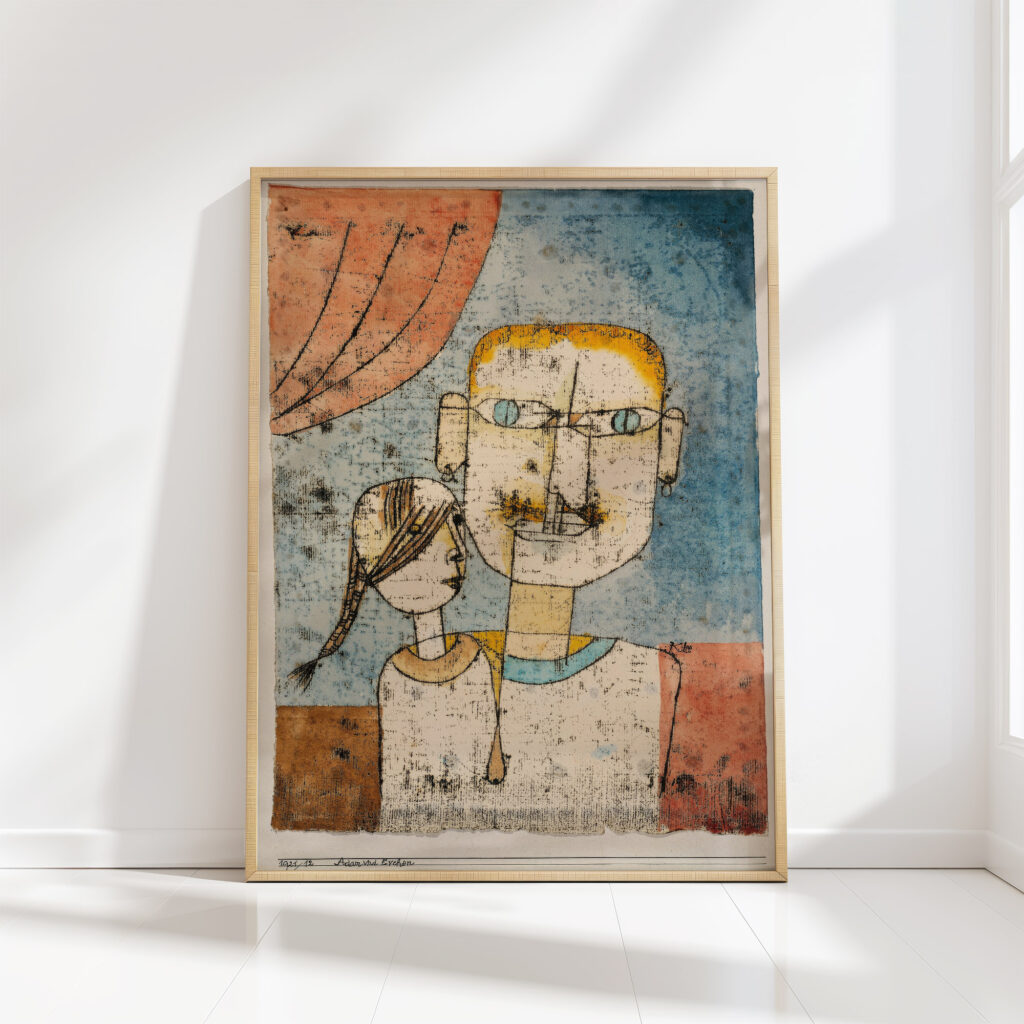 adam and little eve 1921 paul klee high quality print