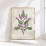 agreeable contrast of plum violet and sage green 1912 james ward high quality print