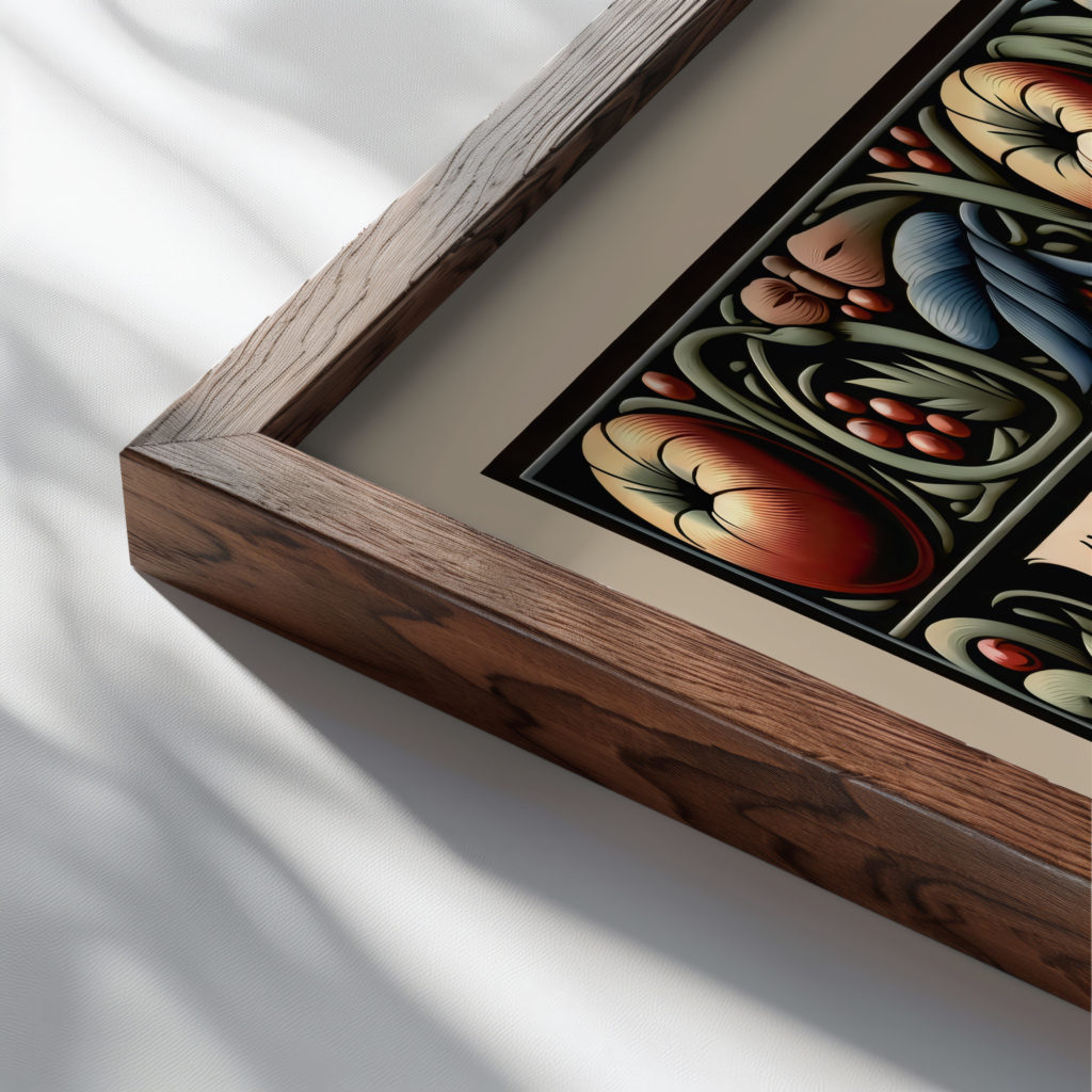 aloha2 3x4 close up dark wood mockup