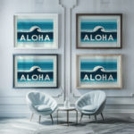 aloha7 3x4 framed posters mockup