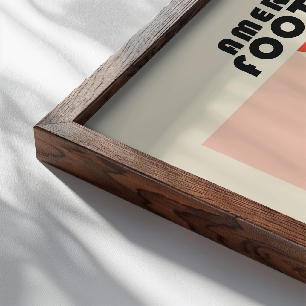 american football mid century print retro design 3