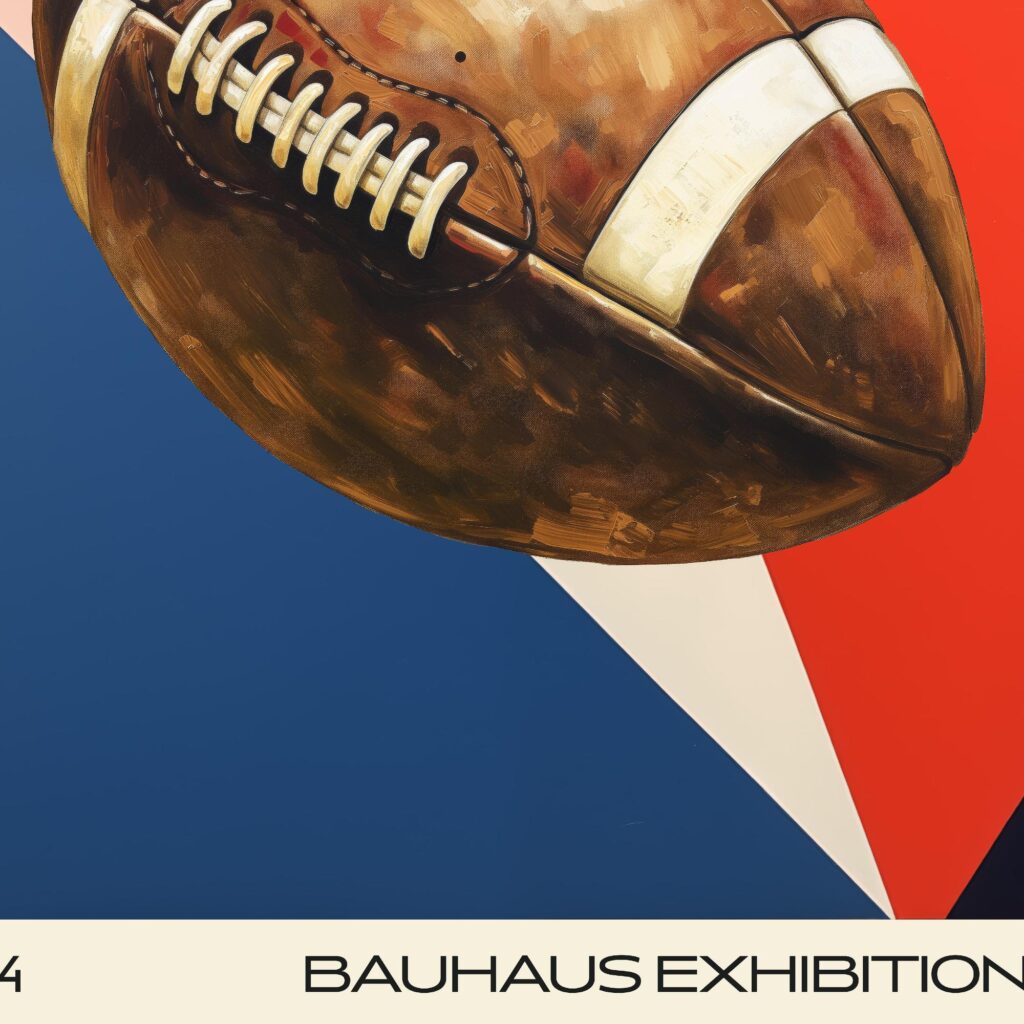 american football mid century print retro design 4