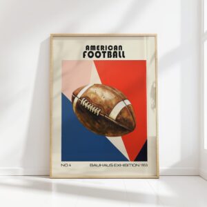 american football mid century print retro design 8