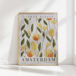 amsterdam flower market art exhibition print