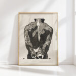 anatomical study of the back muscles of a man 1906 reijer stolk high quality print