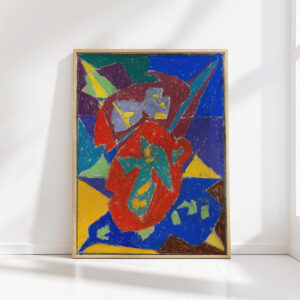 angel on red background 1925 adolf holzel high quality print