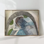 anthropomorphic figure with a harlequin cap under an arch 1944 01 06 samuel jessurun de mesquita high quality print