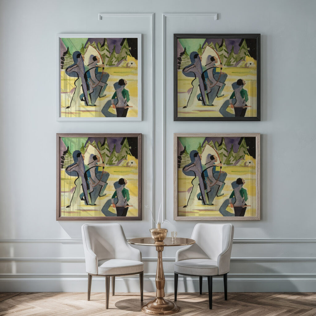 archer 1935 Ernst Ludwig Kirchner framed posters mockup