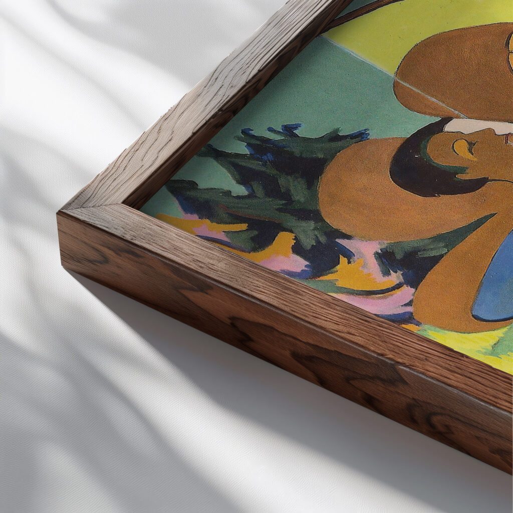 archers 1935 1937 Ernst Ludwig Kirchner close up dark wood mockup