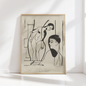 artist and model 1933 ernst ludwig kirchner high quality print