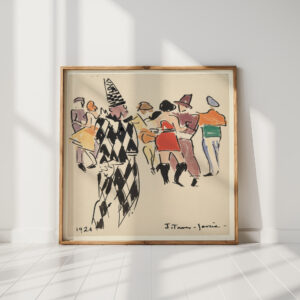 artists ball harlequin and dancers 1921 joaquin torres garcia high quality print