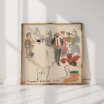 artists ball pierrot and figures standing 1921 joaquin torres garcia high quality print