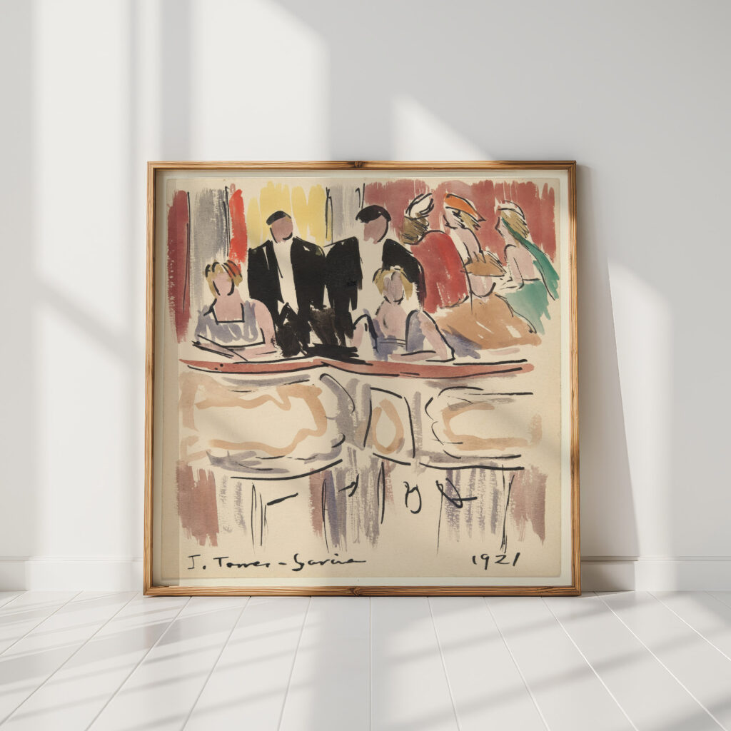 artists ball spectators in theater boxes 1921 joaquin torres garcia high quality print