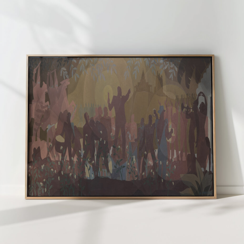 aspects of negro life from slavery to reconstruction 1935 aaron douglas high quality print