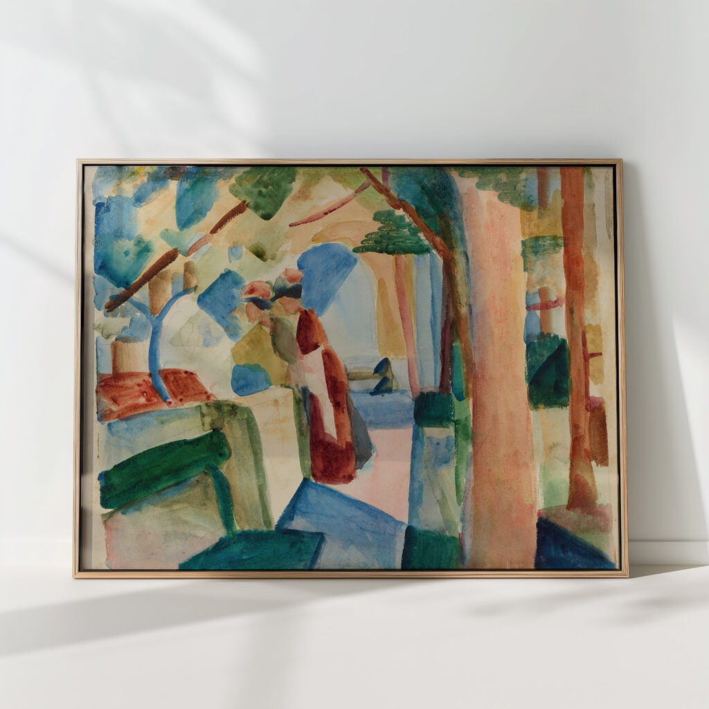 at the cemetery of thun 1914 august macke high quality print