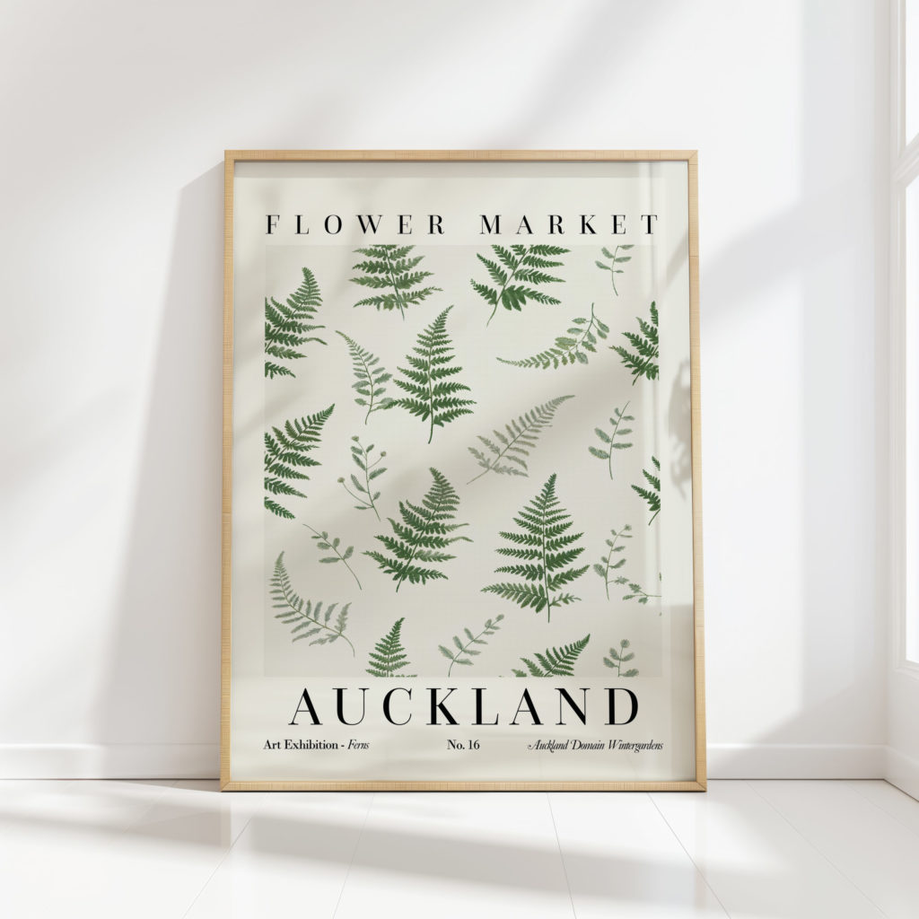 auckland flower market event art print collection