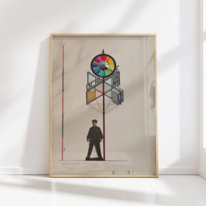 basic design for a stand at the entrance to an exhibition of works by the students of the vkhutemas basic course 1920 gustav klutsis high quality print