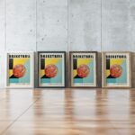basketball mid century print geometric art 2