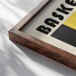 basketball mid century print geometric art 3