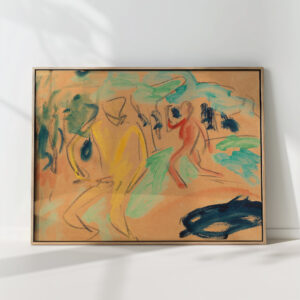 bathers figures in motion 1910 ernst ludwig kirchner high quality print