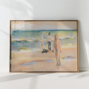 bathers on the beach 1909 max liebermann high quality print