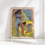 bathing women moritzburg 1909 ernst ludwig kirchner high quality print