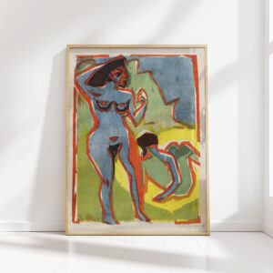 bathing women moritzburg 1909 ernst ludwig kirchner high quality print