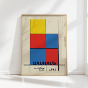 bauhaus ausstellung artistic geometric print for home