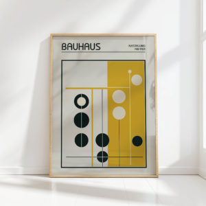bauhaus exhibition art print geometric bold