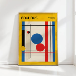 bauhaus exhibition artistic geometric print