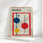 bauhaus exhibition colorful geometric art print