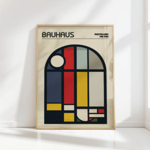 bauhaus exhibition geometric art print 60x90 cm