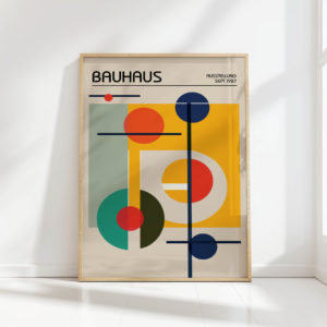 bauhaus exhibition geometric art print for home decor