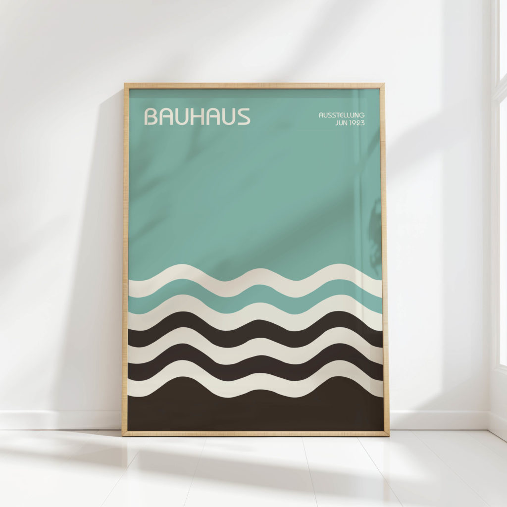 bauhaus exhibition stylish art print for home decor