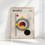 bauhaus geometric art print for home decor
