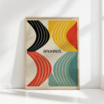 bauhaus inspired abstract art print bold colors 60