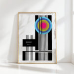 bauhaus inspired abstract colorful art print