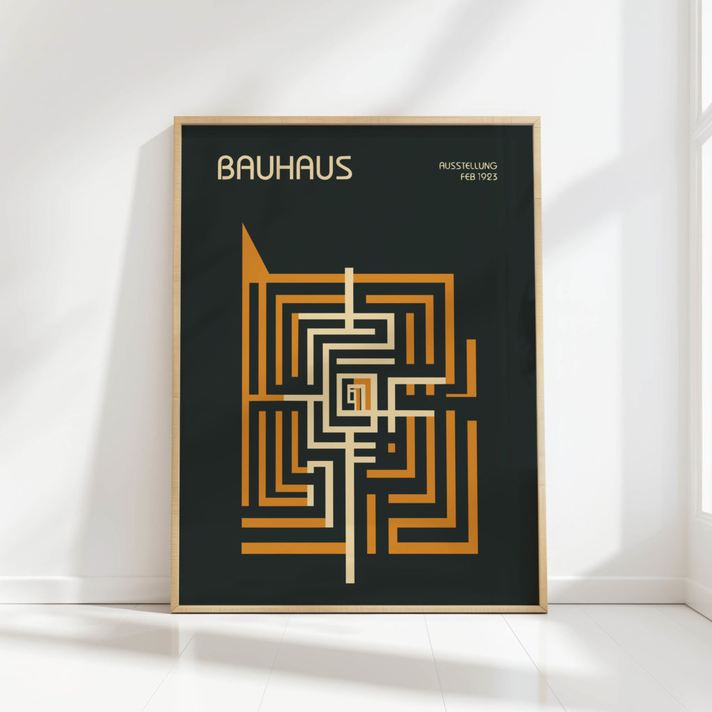 bauhaus inspired abstract geometric art print 2