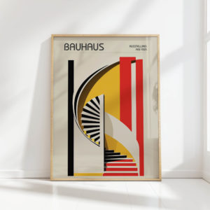 bauhaus inspired architectural art print for home decor