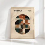 bauhaus inspired geometric art print abstract decor