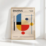 bauhaus inspired geometric art print for modern decor