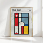 bauhaus inspired geometric art print for modern decor 3