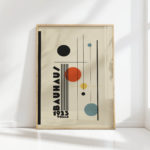 bauhaus inspired geometric artwork print for modern decor