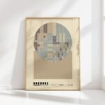 bauhaus print beige blue geometric shapes design 8