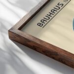 bauhaus print blue geometric shape design 3